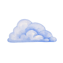 Airy blue clouds. Vector graphics.