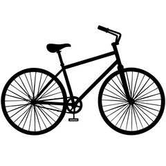 Bicycle icon vector, a Bicycle silhouette, Vector of Bicycle art, a Bicycle black silhouette vector isolated