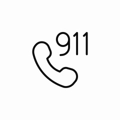 Fototapeta premium 911 nineoneone emergency icon sign vector