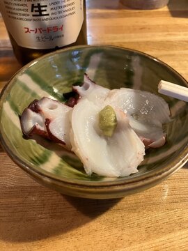 Octopas sashimi