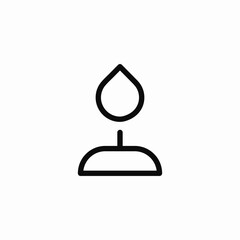 Fototapeta premium candle light icon sign vector