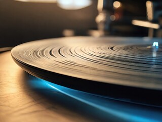 Obraz premium close up of an old vinyl record