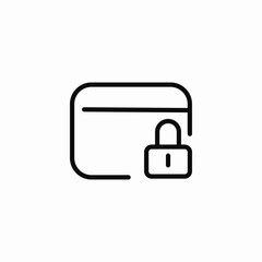 secure credit card icon sign vector