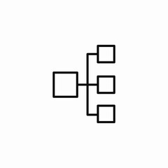 simple hierarchy structure icon sign vector
