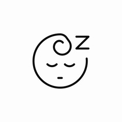 sleepy sleepyhead icon sign vector