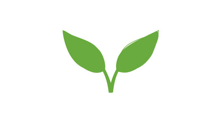 Obraz premium Green Leaf Logo Variations with Subtle Shadows