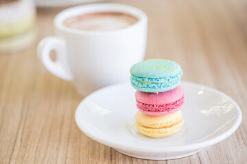 French colorful macarons