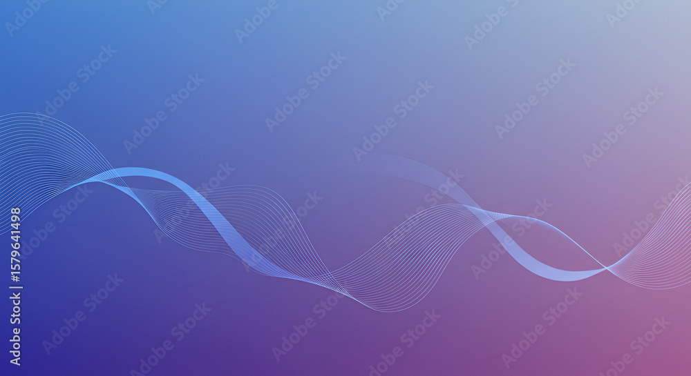 Poster Abstract gradient background with flowing lines, vibrant colors and smooth transitions