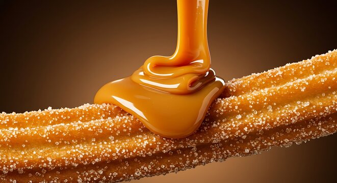Dulce de Leche Dripping on a Churro