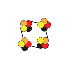 colorful molecule model