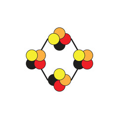colorful molecule model