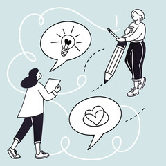 Happy Black Father and Daughter Piggyback Ride Illustration