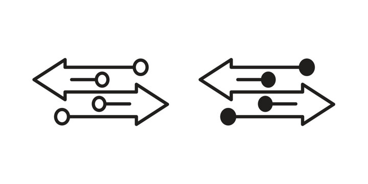 Transfer icon vector modern flat and stroke designs