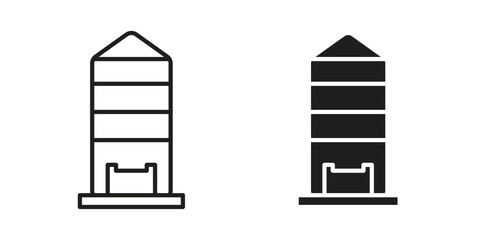 Silo icon vector modern flat and stroke designs © Natubhai