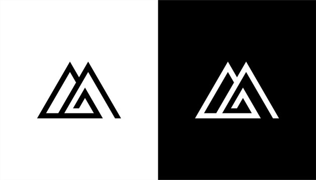 Letter m initial logo design vector, letter m image logo design