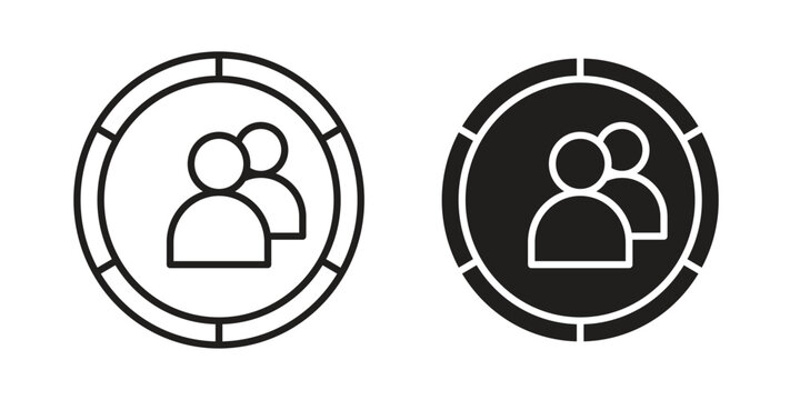 Demographics icon vector modern flat and stroke designs