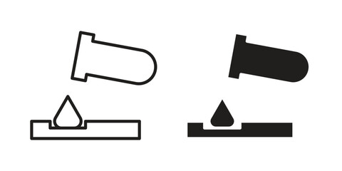 Corrosive substance icon vector modern flat and stroke designs