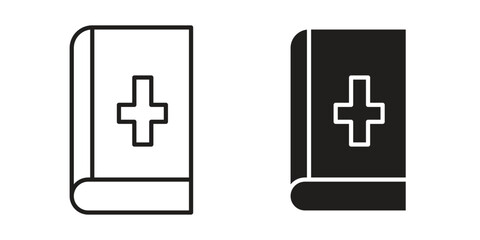 Fototapeta premium Bible icon vector modern flat and stroke designs