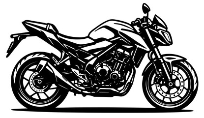 Obraz premium A black and white motorcycle with a white seat