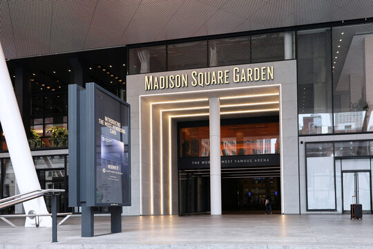 entrance to Madison Square Garden arena in New York City
