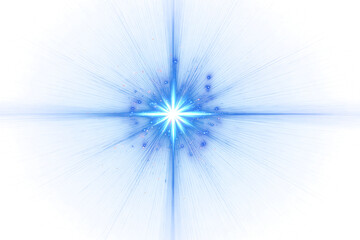 Obraz premium Blue glow effect on transparent background. blue energy flash. design element.