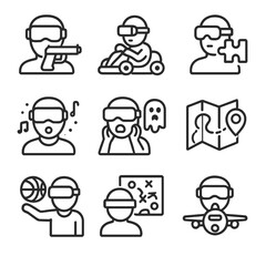 Fototapeta premium Challenge racing icons sports icon strategy arena puzzle exploration vr vector gaming
