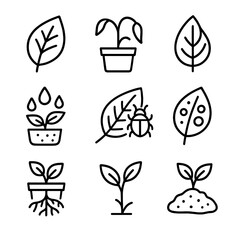 Icons health icon vector fungus symbol spot healthy leaf plant rot wilting