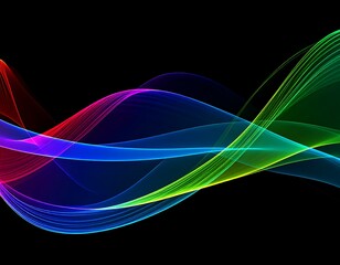 Fototapeta premium Abstract glowing waves (8)