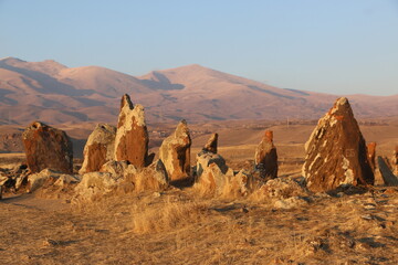 prehistoric archaeological site of carahunge in armenia