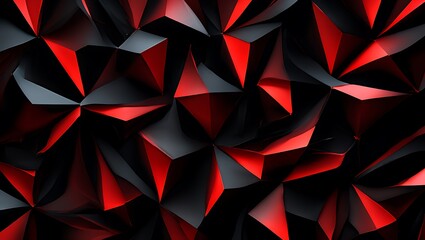 Dynamic abstract background featuring angular black, gray, and red shapes , A visually striking geometric pattern with sharp edges and bold colors for a modern design