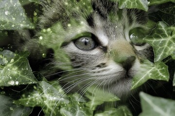 Artistic double exposure shows kitten's vulnerability. Animal care. Neutering call intensifies after cats found in perilous conditions. Thanet news. Digital network.