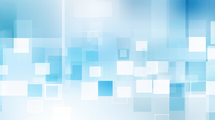 Obraz premium Modern Blue Technology Background with Transparent Geometric Squares and Futuristic Abstract Lines for Digital Innovation, Network, and Business Design