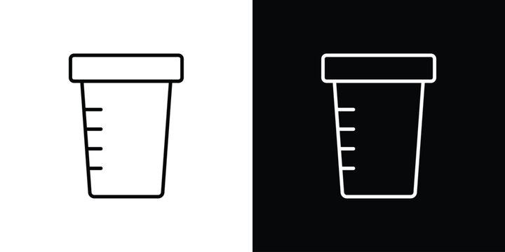 Urine test icon in trendy stroke liner style. Set of Website icon vector.