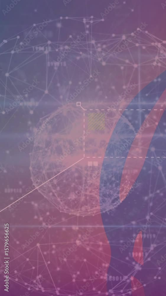 Poster animation of globe with network of connections