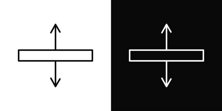 Thickness icon in trendy stroke liner style. Set of Website icon vector.