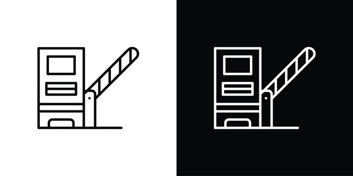 Road toll icon in trendy stroke liner style. Set of Website icon vector.