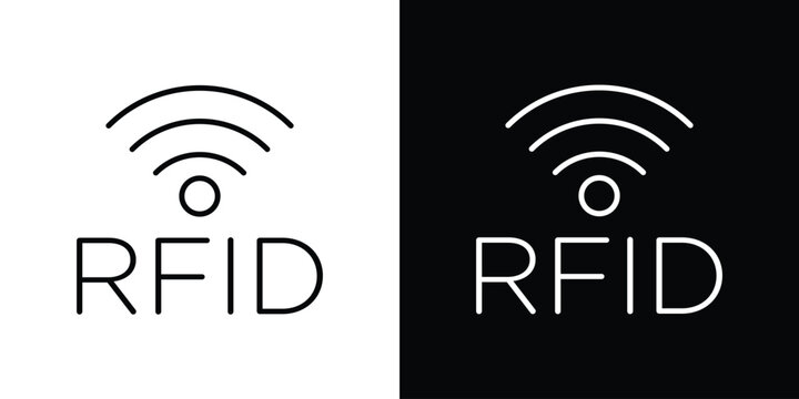RFID icon in trendy stroke liner style. Set of Website icon vector.