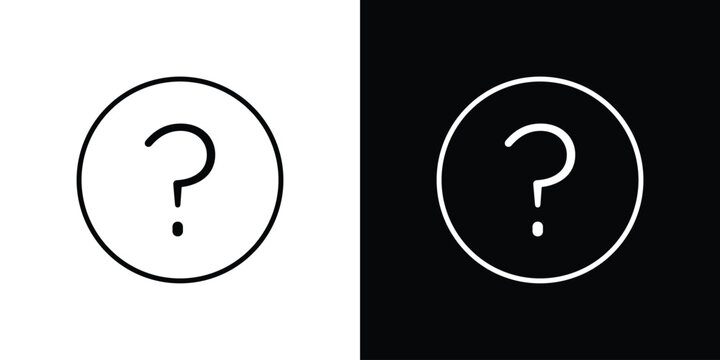 Question icon in trendy stroke liner style. Set of Website icon vector.