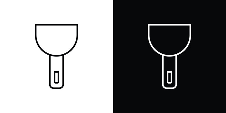 Putty knife icon in trendy stroke liner style. Set of Website icon vector.