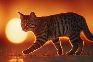 Sunset silhouette: capturing the allure of the black-footed cat. Lethal kittens. The adorable appearance and deadly skills of africaâ€™s tiny feline hunter. Feline mysteries. Wildlife secrets.
