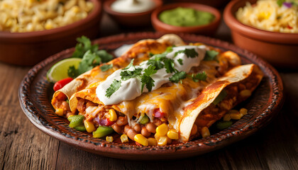 Enchiladas close up. Food concept