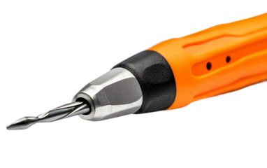 Insulated electrical screwdriver with bright orange handle designed for safe and efficient electrical work isolated on transparent background PNG