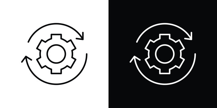 Implementation icon in trendy stroke liner style. Set of Website icon vector.