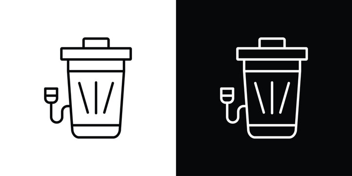 Garbage disposal icon in trendy stroke liner style. Set of Website icon vector.