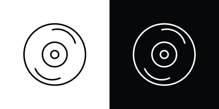 DVD icon in trendy stroke liner style. Set of Website icon vector.