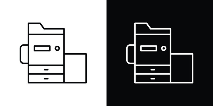 Copier icon in trendy stroke liner style. Set of Website icon vector.