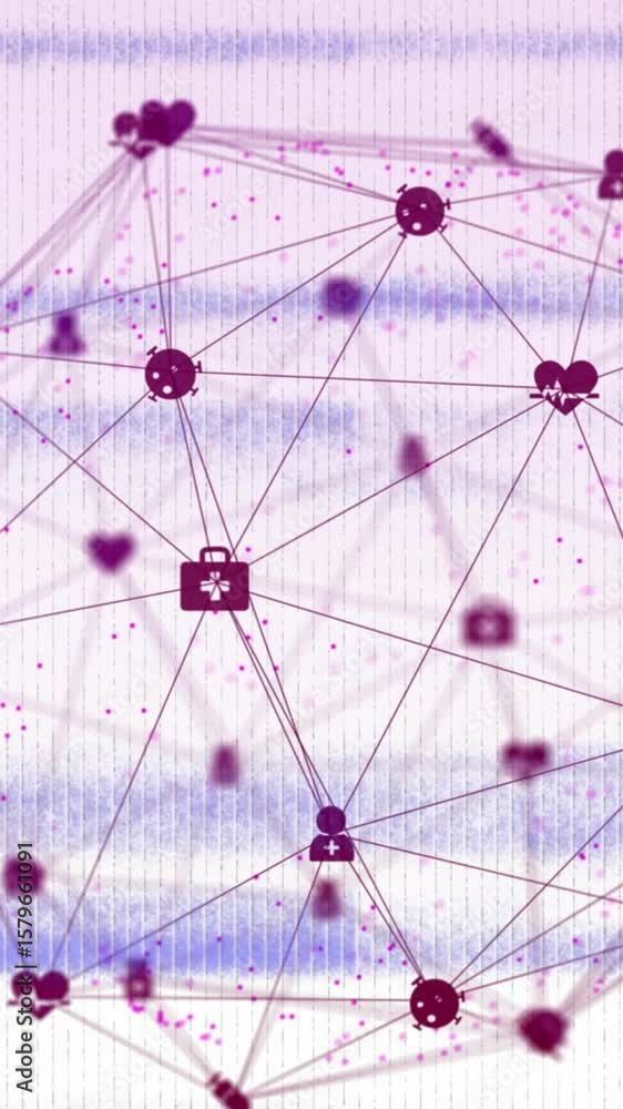 Poster Animation of globe with networks of connections