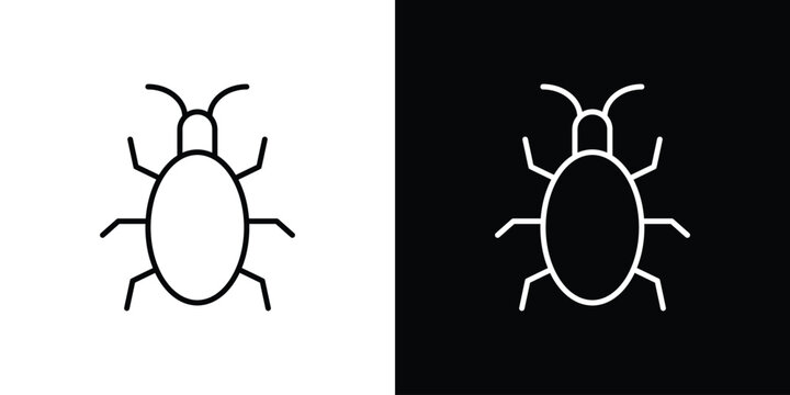 Bedbug icon in trendy stroke liner style. Set of Website icon vector.