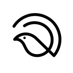 bird logo design. simple bird logo illustration. bird line design