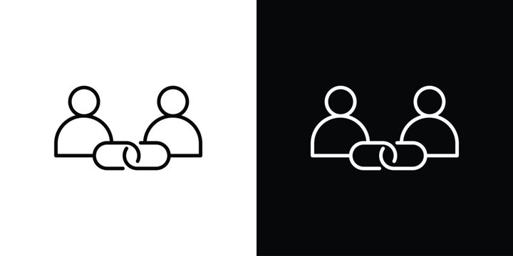 Affiliate link icon in trendy stroke liner style. Set of Website icon vector.